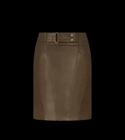 ABOVE THE KNEE LEATHER PENCIL SKIRT