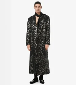 ABSTRACT MOIRÉ JACQUARD ROBE