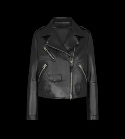 ASYMMETRIC LEATHER BIKER JACKET