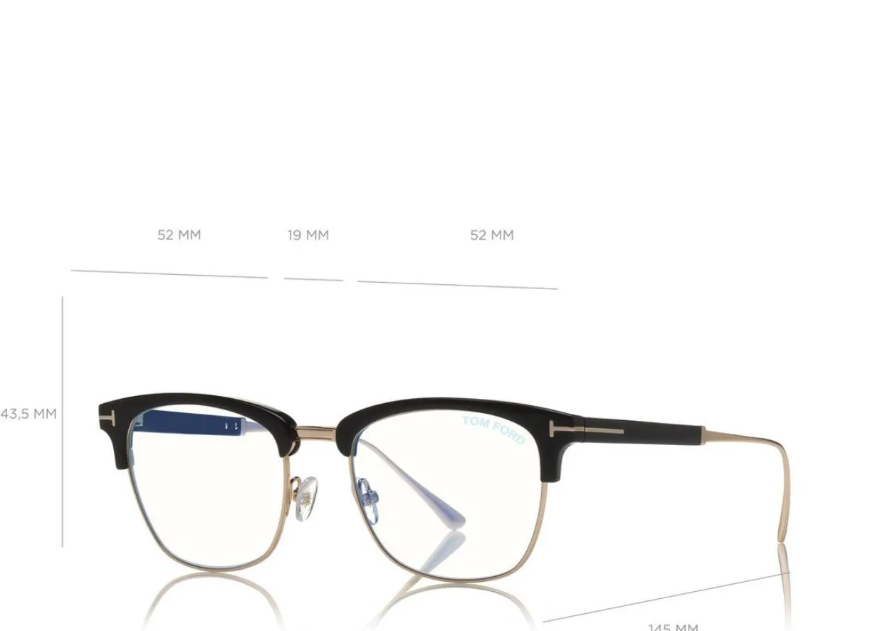 BLUE BLOCK BROWLINE OPTICALS