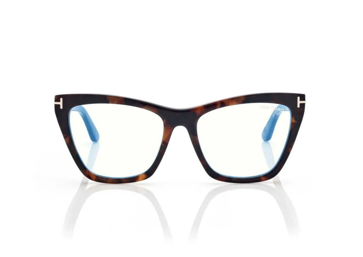 BLUE BLOCK CAT EYE OPTICALS WITH CLIP ON SUNGLASSES