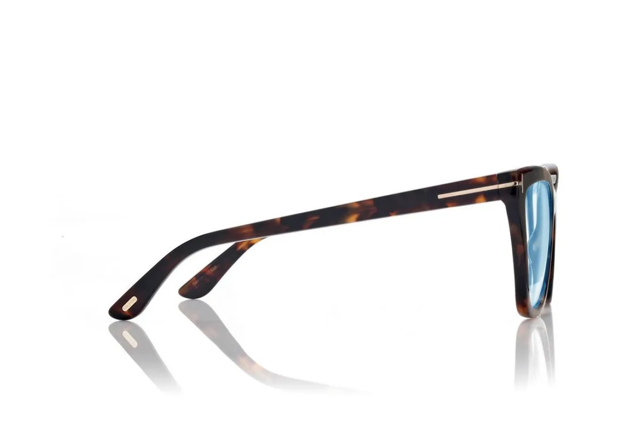 BLUE BLOCK CAT EYE OPTICALS WITH CLIP ON SUNGLASSES