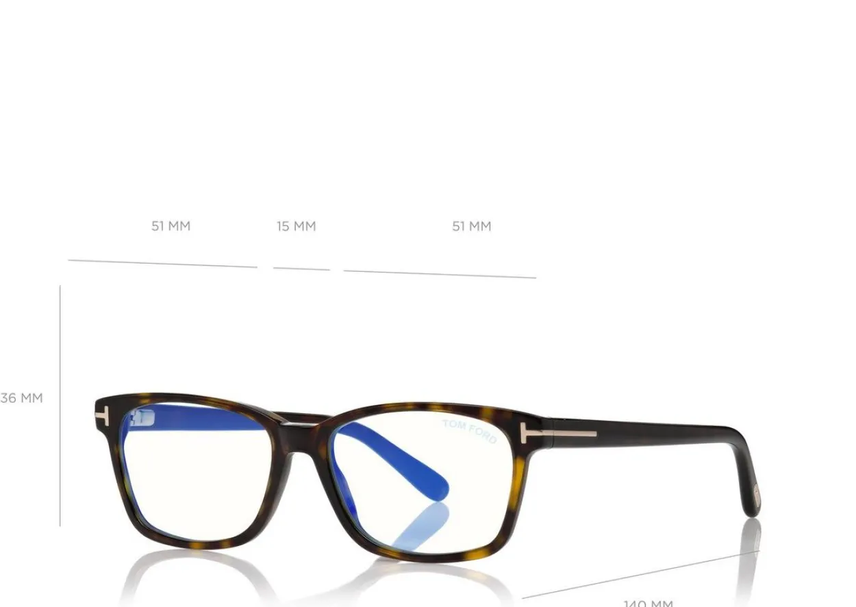 BLUE BLOCK CLASSICAL RECTANGULAR OPTICALS