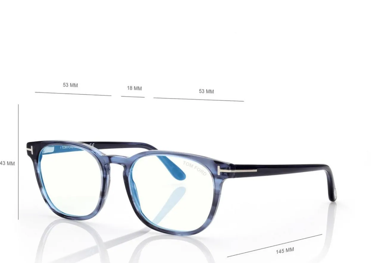 BLUE BLOCK ROUND OPTICALS