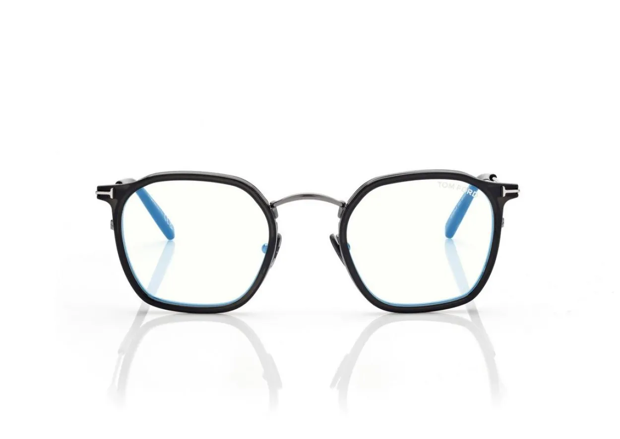 BLUE BLOCK ROUND OPTICALS