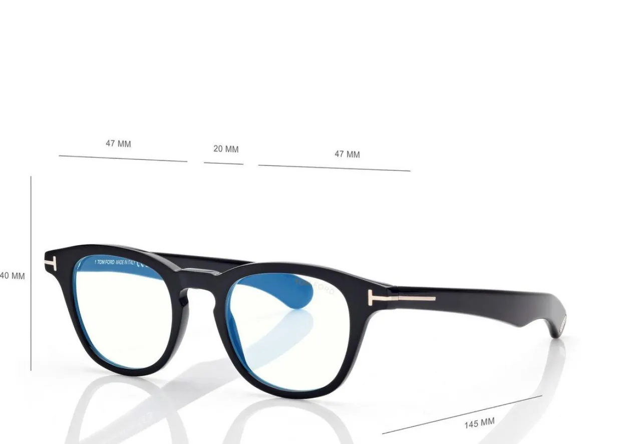 BLUE BLOCK ROUND OPTICALS