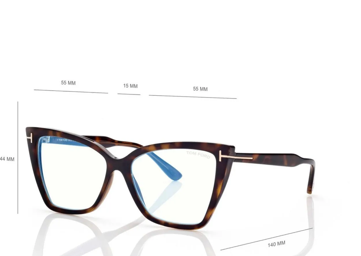 BLUE BLOCK SQUARE CAT EYE OPTICALS