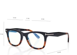 BLUE BLOCK SQUARE OPTICALS WITH CLIP ON SUNGLASSES