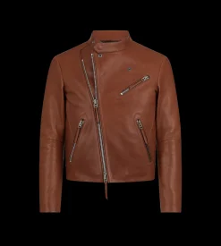 BUFFALO GRAIN LEATHER ASYMMETRIC RACER