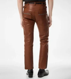 BUFFALO GRAIN LEATHER BIKER PANT