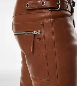 BUFFALO GRAIN LEATHER BIKER PANT