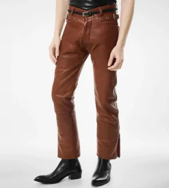 BUFFALO GRAIN LEATHER BIKER PANT