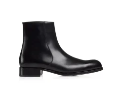BURNISHED LEATHER EDGAR ZIP BOOT