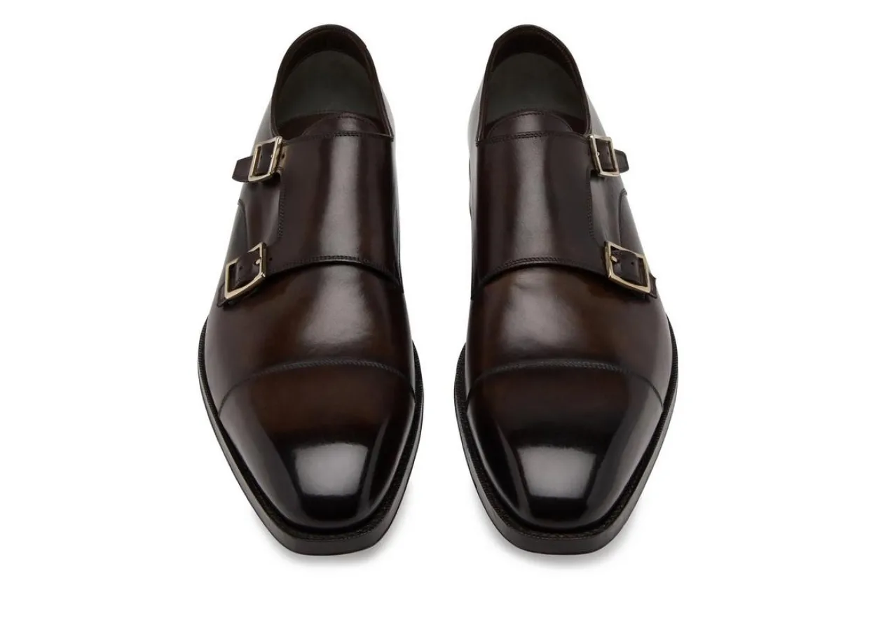 BURNISHED LEATHER ELKAN MONK STRAP