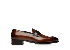 BURNISHED LEATHER ELKAN TWISTED BAND LOAFER
