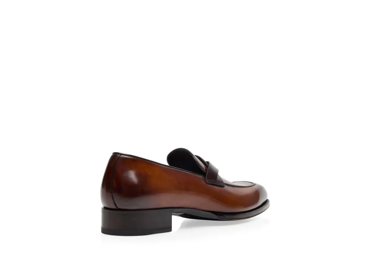 BURNISHED LEATHER ELKAN TWISTED BAND LOAFER