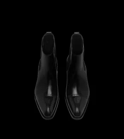 BURNISHED LEATHER VINCENT BROGUE CHELSEA BOOT