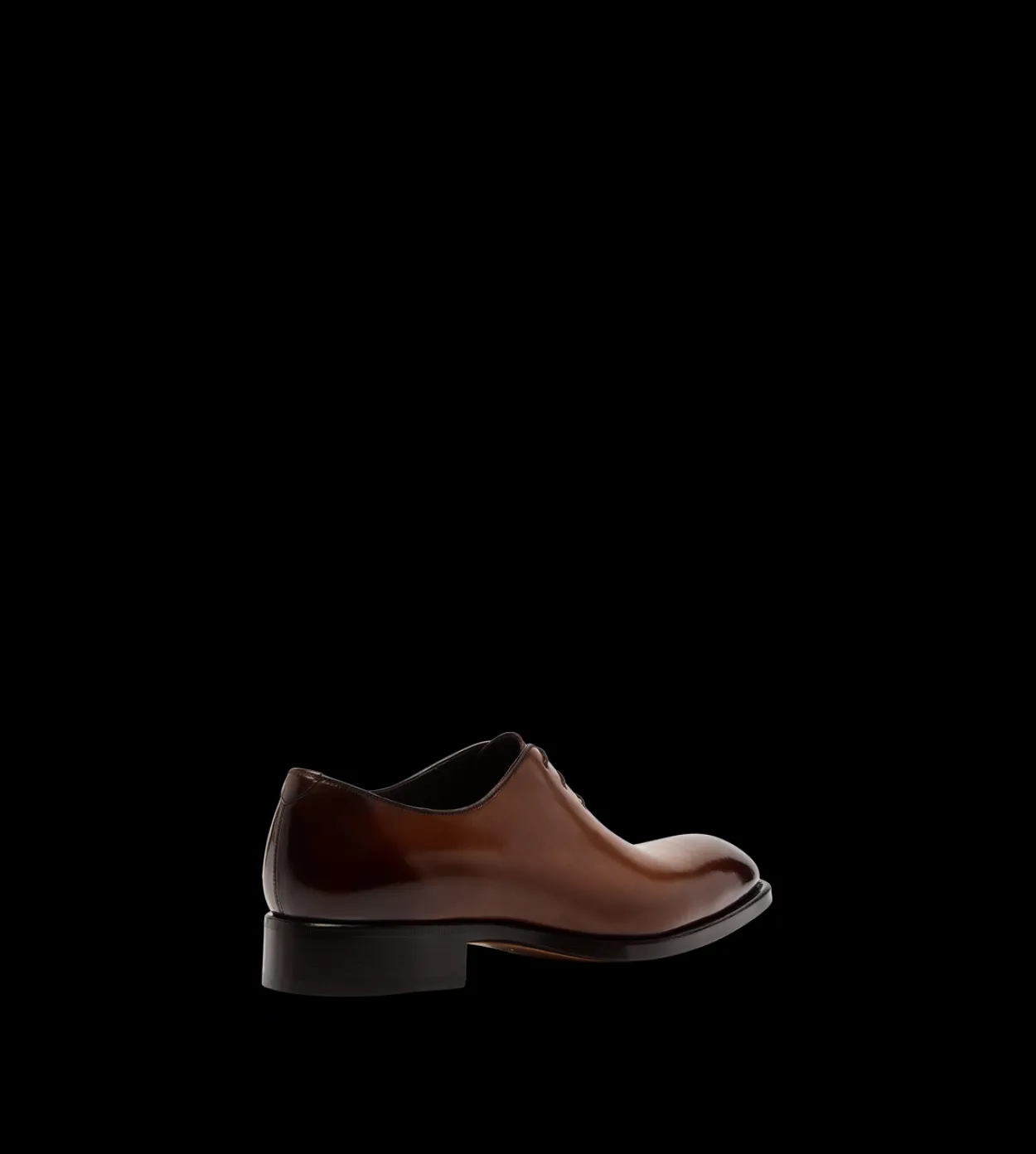 BURNISHED LEATHER WHOLE CUT LACE UP