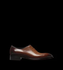 BURNISHED LEATHER WHOLE CUT LACE UP