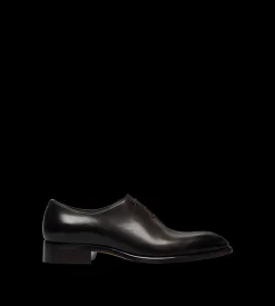 BURNISHED LEATHER WHOLE CUT LACE UP