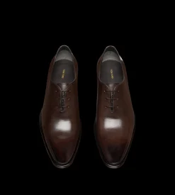 BURNISHED LEATHER WHOLE CUT LACE UP