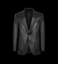 BUTTERY LEATHER BONDED BLAZER