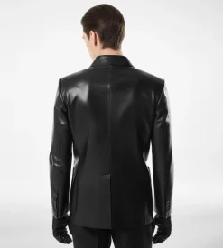 BUTTERY LEATHER BONDED BLAZER