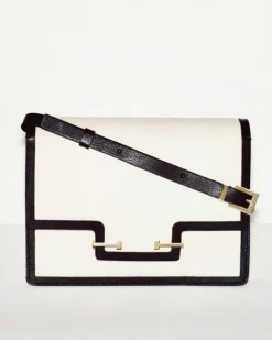 CANVAS AND LEATHER AUBE SHOULDER BAG