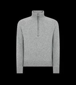 CASHMERE LAMBSWOOL HALF ZIP