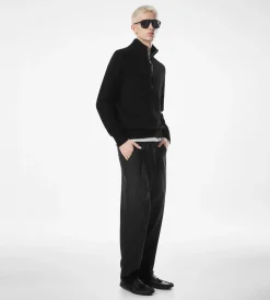 CASHMERE LAMBSWOOL HALF ZIP