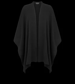 CASHMERE PONCHO WITH TONAL TF EMBROIDERED LOGO