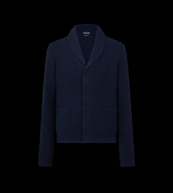 CASHMERE SHAWL COLLAR CARDIGAN