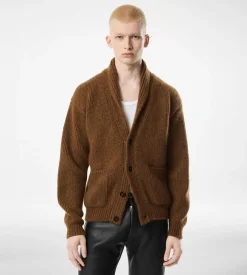 CASHMERE SHAWL COLLAR CARDIGAN