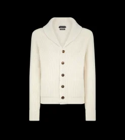 CASHMERE SHAWL COLLAR CARDIGAN