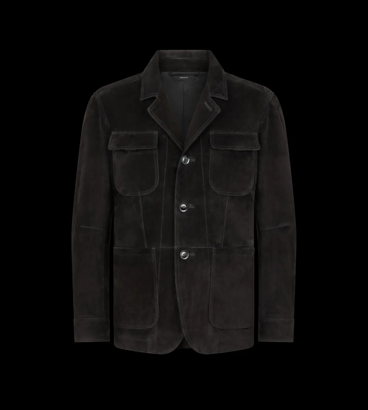 CASHMERE SUEDE MILITARY JACKET