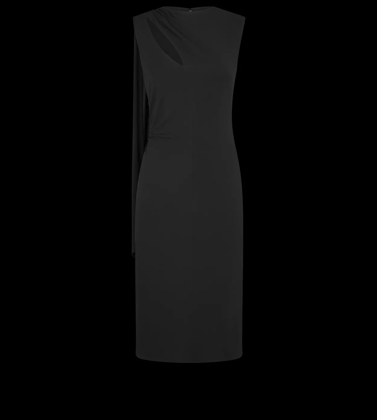 COCKTAIL DRESS WITH CUT OUT AND SCARF DETAIL