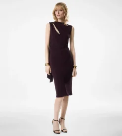 COCKTAIL DRESS WITH CUT OUT AND SCARF DETAIL