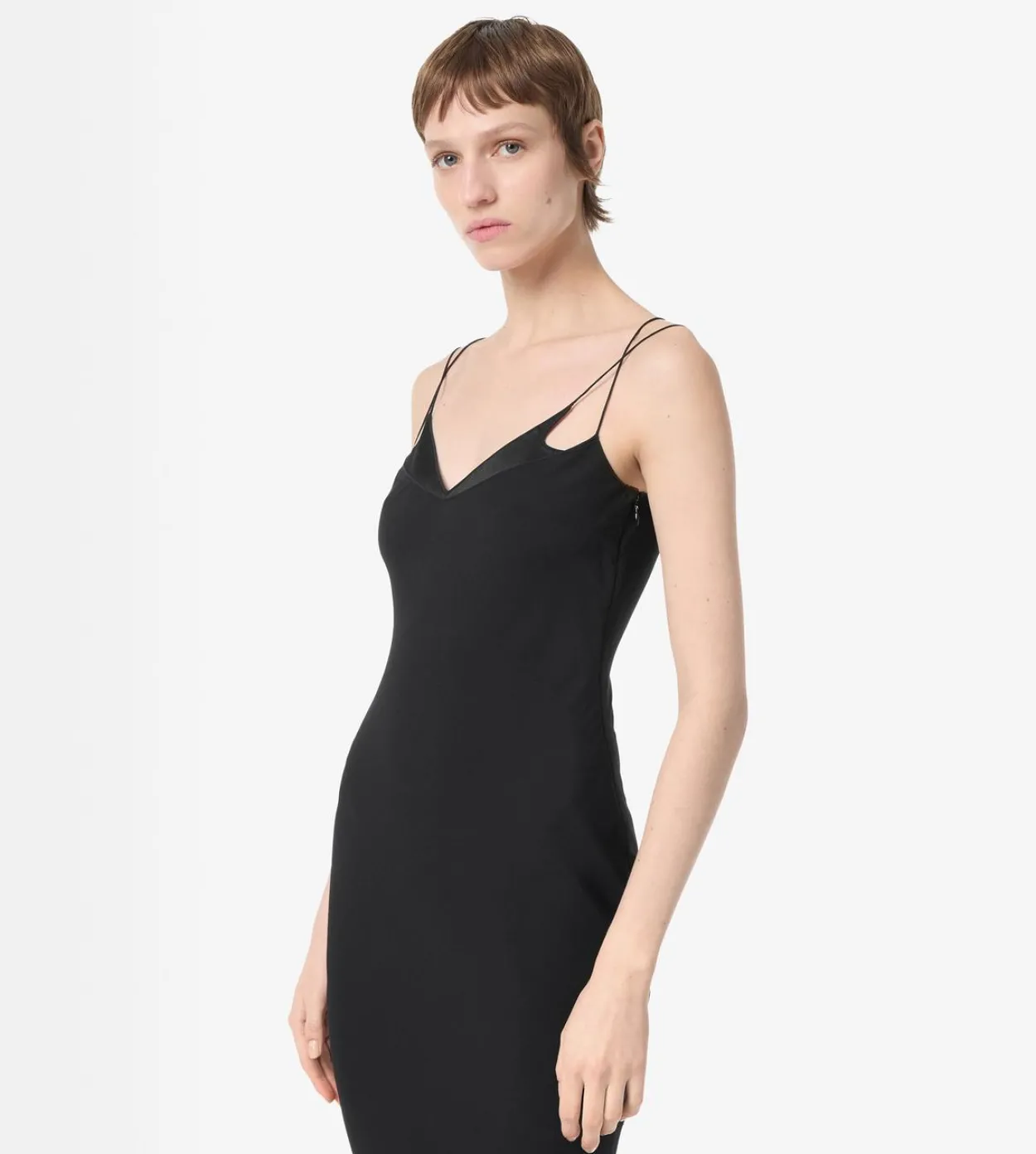 COCKTAIL SLIP DRESS WITH DOUBLE STRAPS