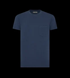 COLD DYED COTTON CREW NECK T-SHIRT