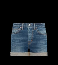 COMFORT STONE WASHED DENIM SHORTS