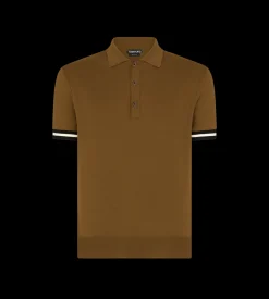 CONTRAST PIPING COTTON SILK POLO