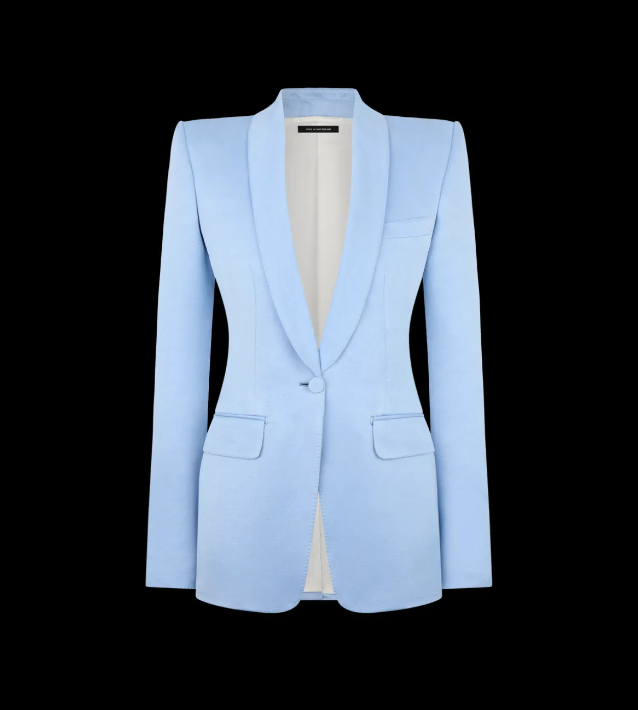 COTTON SILK BLEND SINGLE BREASTED SHAWL LAPEL JACKET