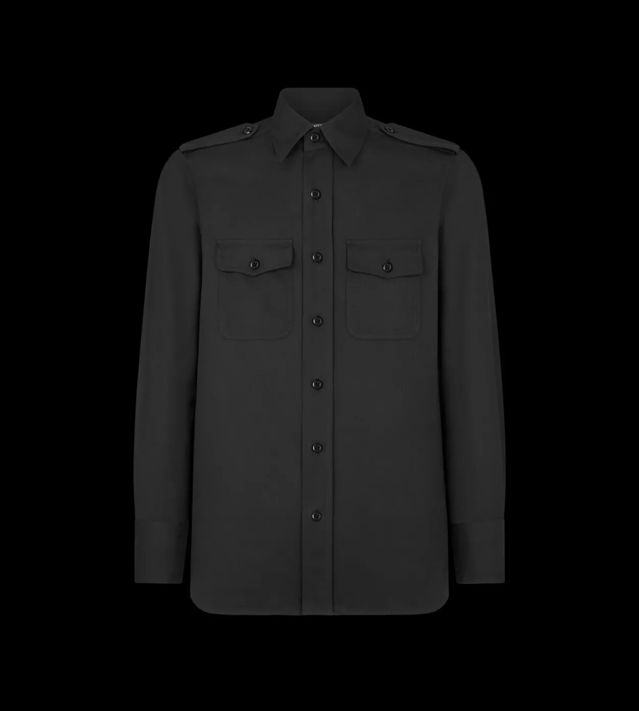 COTTON SILK FAILLE MILITARY SHIRT