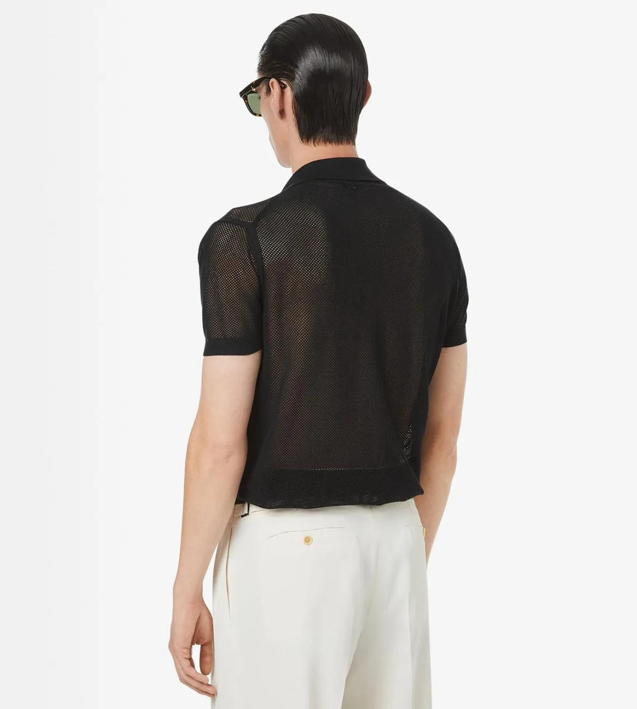 COTTON SILK MESH POLO
