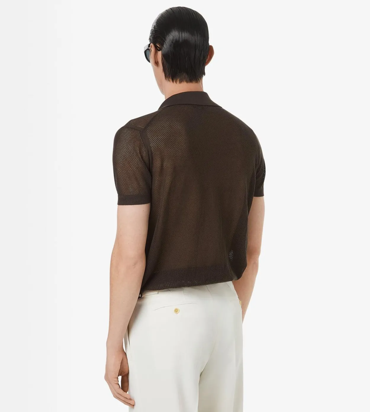 COTTON SILK MESH POLO