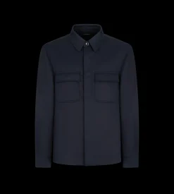 COTTON TWILL DOUBLE SPLITTABLE OVERSHIRT