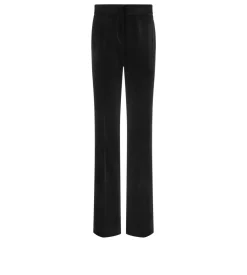COTTON VELVET TAILORED STRAIGHT PANTS