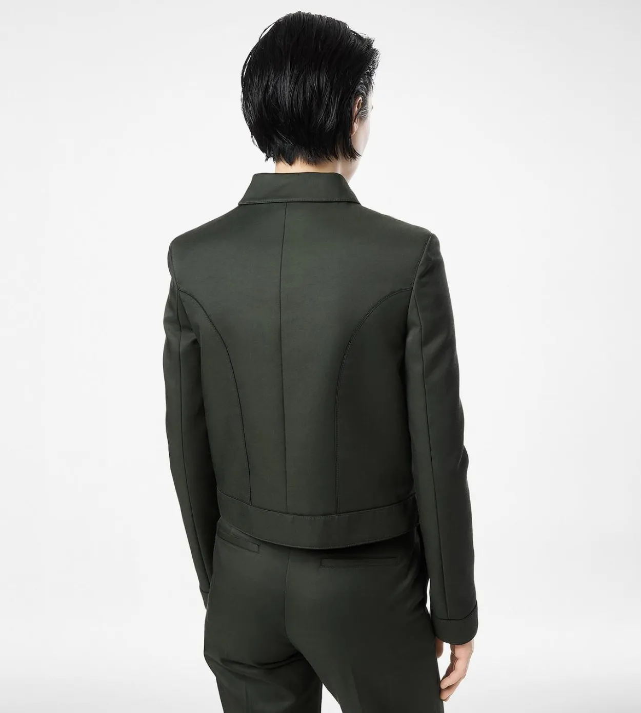 COTTON VISCOSE TWILL BLOUSON WITH PIPING