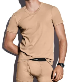 COTTON V-NECK T-SHIRT