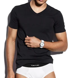 COTTON V-NECK T-SHIRT